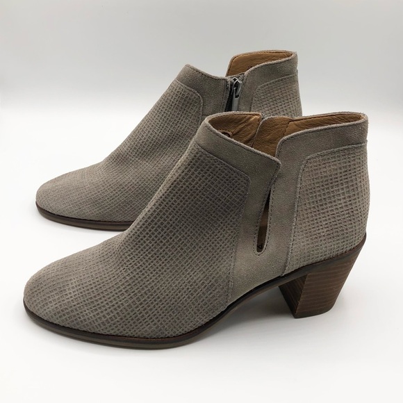 Lucky Brand Grey Suede Leather Ankle Booties Women’s Size 8 - Picture 2 of 8